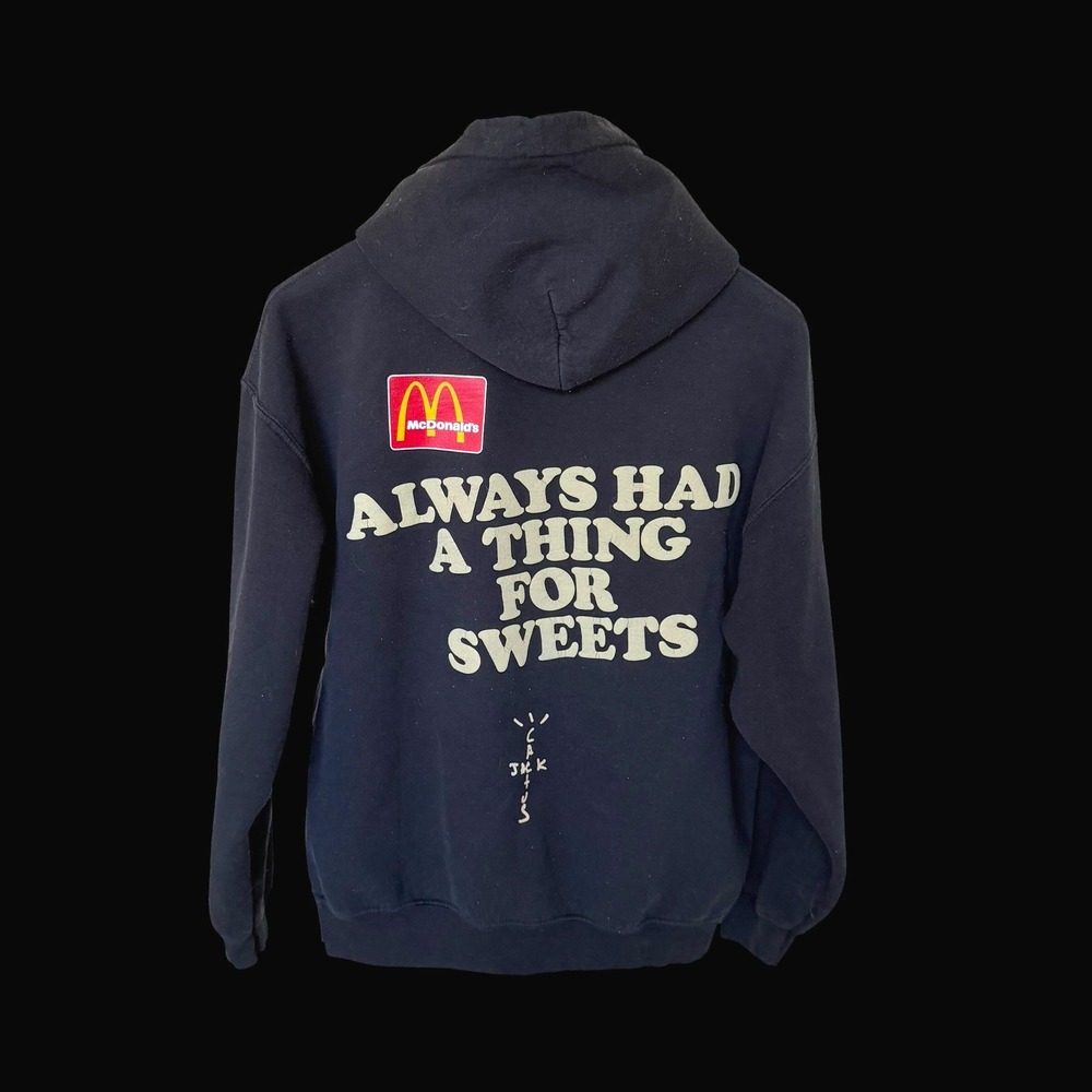 Travis Scott Cactus Jack McDonald's Apple Pie Hoodie Sweatshirt Black Men Medium
